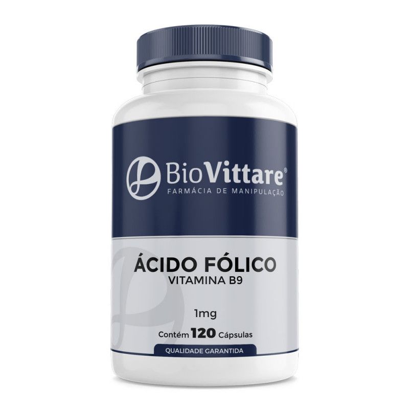 Ácido Fólico (Vitamina  B9) 1mg 120 Cápsulas