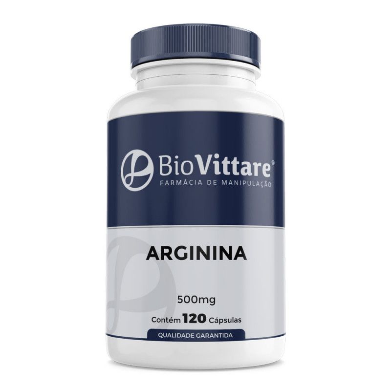 Arginina HCl (Cloridrato) 500mg 120 Cápsulas