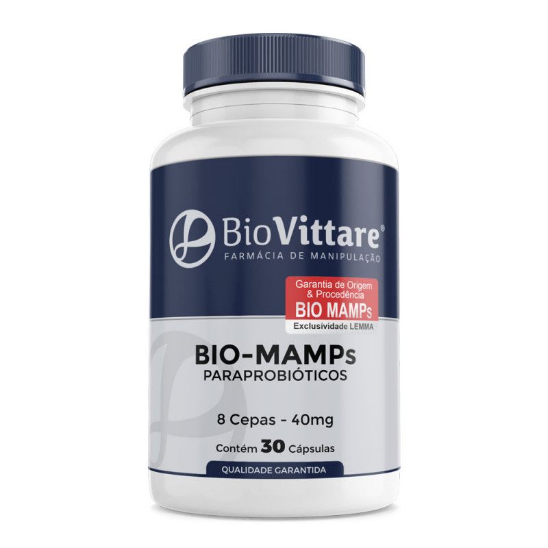 Bio-MAMPs Paraprobióticos 8 Cepas 40mg 30 Cápsulas | Diminuição de Alergias Alimentares