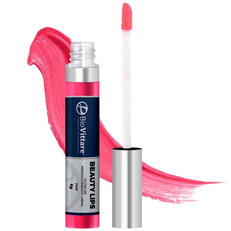 Gloss Preenchimento Labial Ácido Hialurônico Beauty Lips Pink 6g