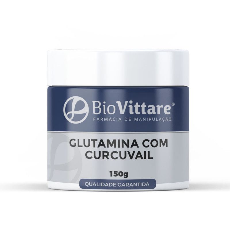 Glutamina com CurcuVail (Cúrcuma 95% de Alta Solubilidade e Biodisponibilidade) 150g
