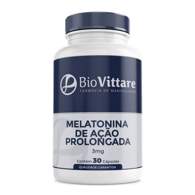 Melatonina de Ação Prolongada 3mg 30 Cápsulas (Time Release) | BioVittare