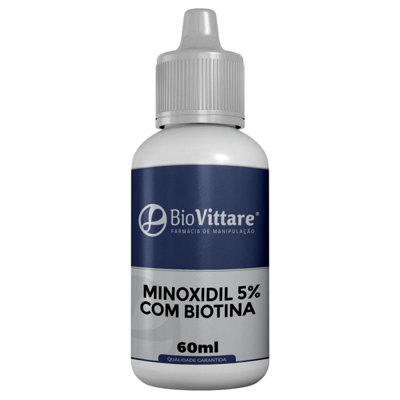 Minoxidil 5% Com Biotina 60ml – Loção Capilar