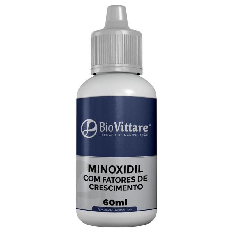 Minoxidil Com Fatores de Crescimento P/ Cabelo e Barba 60ml