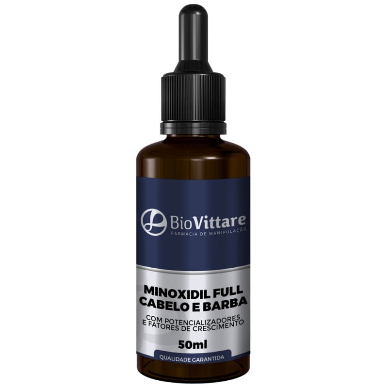Minoxidil Full Cabelo e Barba 50ml – Com Potencializadores e Fatores de Crescimento