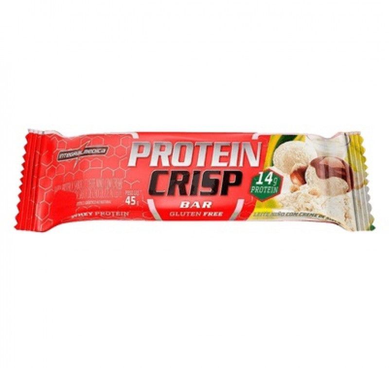 Protein Crisp Bar IntegralMedica - Barra de Cereal Proteica | Sabor Ninho com Avelã 45g