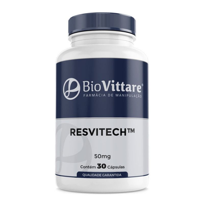 ResviTech ™ 50mg 30 Cápsulas - Trans-Resveratrol de Alta Biodisponibilidade