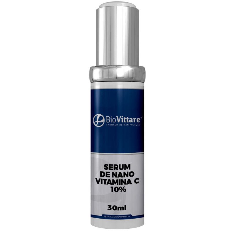 Serum de Nano Vitamina C (10%) 30ml - Estimulador de Colágeno e Clareador da Pele