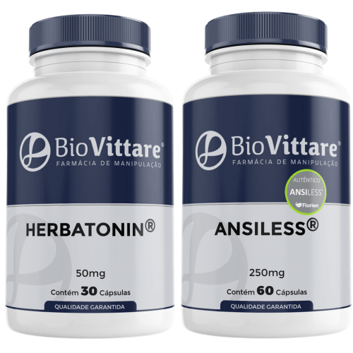 Combo Herbatonin ® 50mg 30 Cápsulas + Ansiless ® 250mg 60 Cápsulas