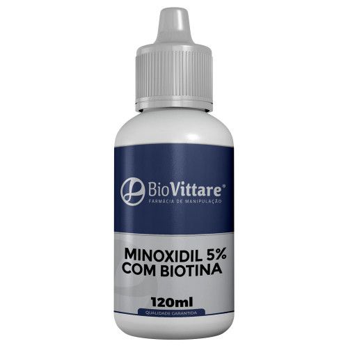 Minoxidil 5% Com Biotina 120ml – Loção Capilar