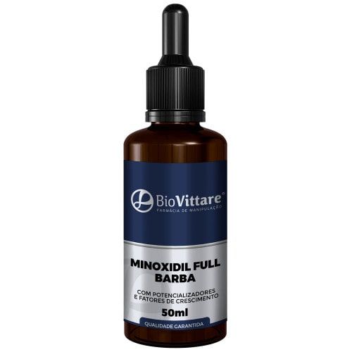 Minoxidil Full Barba 50ml – Serum com Minoxidil, Potencializadores e Fatores de Crescimento