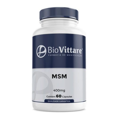 MSM 400mg 60 Cápsulas – Enxofre Orgânico