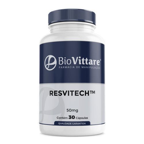 ResviTech ™ 50mg 30 Cápsulas - Trans-Resveratrol de Alta Biodisponibilidade