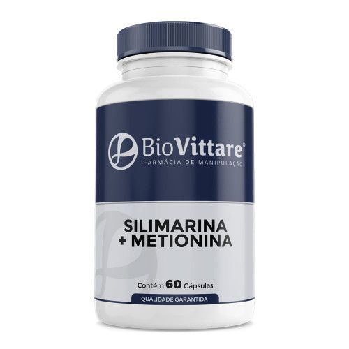 Silimarina 250mg + Metionina 120mg 60 Cápsulas – Saúde do Fígado