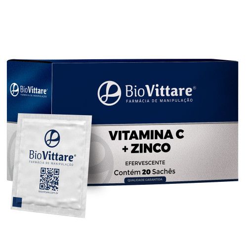 Vitamina C + Zinco Efervescente 20 Sachês
