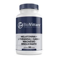 Melatonina + L-Theanina + GABA + Magnésio Bisglicinato 30 Doses