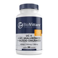 UC II 40mg + Ácido Hialurônico 100 mg + Silício Orgânico 150mg 30 Cápsulas