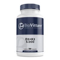 D3+K2 5.000 (Vitamina D3 5.000 UI + K2 100mcg) 30 Cápsulas