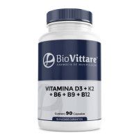Vitamina D3 + K2 + B6 + B9 + B12 | 90 Cápsulas